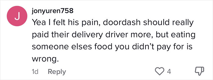 DoorDash Driver That’s Mad At A Low Tipper Eats Their Food, The Internet Reacts