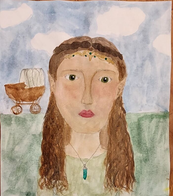 A Cute Little Queen Mab Drawing I Did For School. We Are Studying Romeo & Juliet In English. I Sketched Her Then Water Colored Her If Anyone Was Wondering