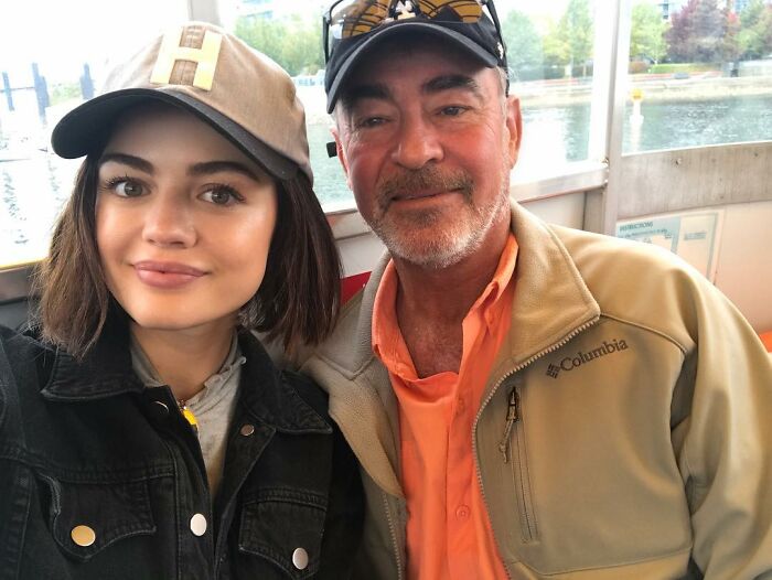Lucy Hale With Her Father Preston Hale