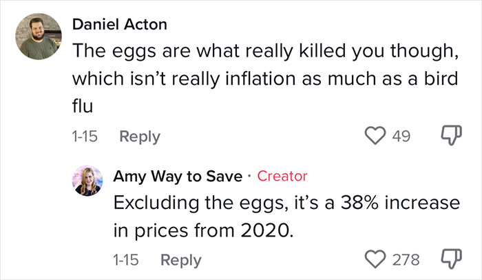 Woman Puts Inflation Into Perspective By Buying The Same Grocery List In 2020, 2022, And 2023 Woman Puts Inflation Into Perspective By Buying The Same Grocery List In 2020, 2022, And 2023
