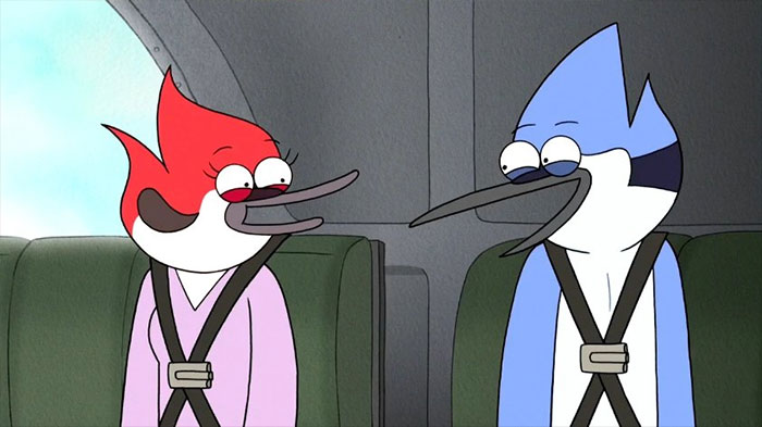 Mordecai And Margaret smiling from Regular Show
