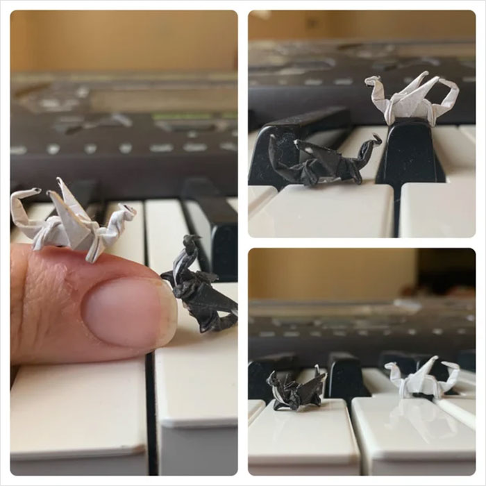 I See Your Tiny Origami Crane, So Here Are My Tiny Origami Dragons!