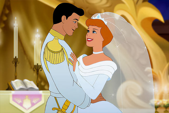 Prince Charming and Cinderella dancing from Cinderella