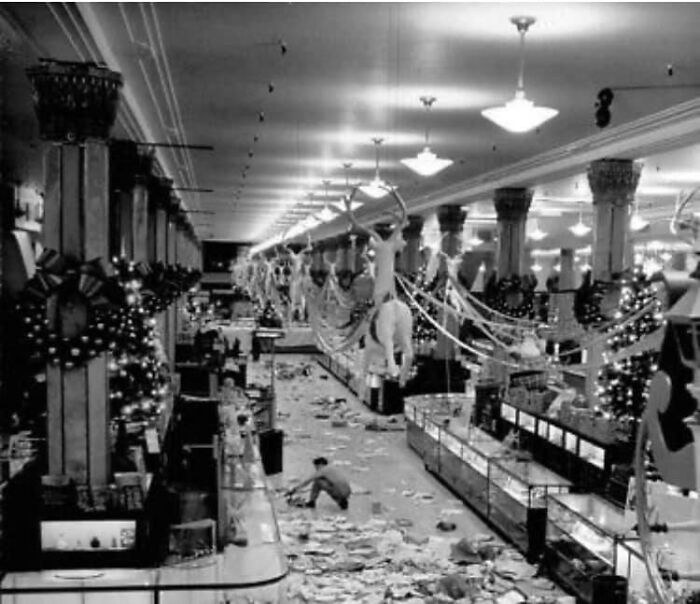 The Aftermath From Christmas Shoppers, Macy's, New York City, 1948