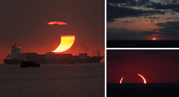 Clear Sunset Plus Eclipse Is A Super Rare Occurrence, And When It Happens, You Get These Incredible Apocalyptic Scenery
