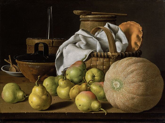 Still Life With Melon And Pears By Luis Meléndez