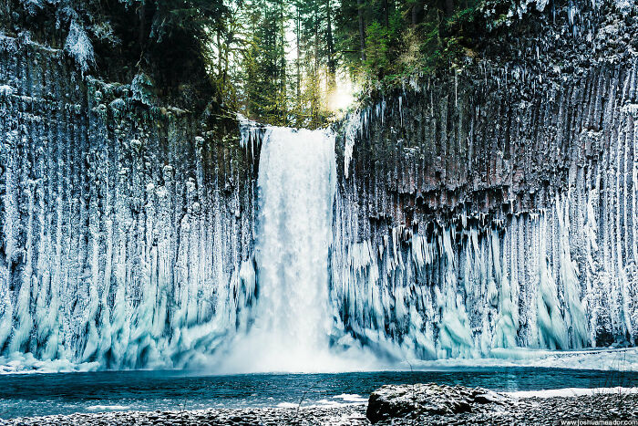 What Happens When The Mist Around A Waterfall Freezes