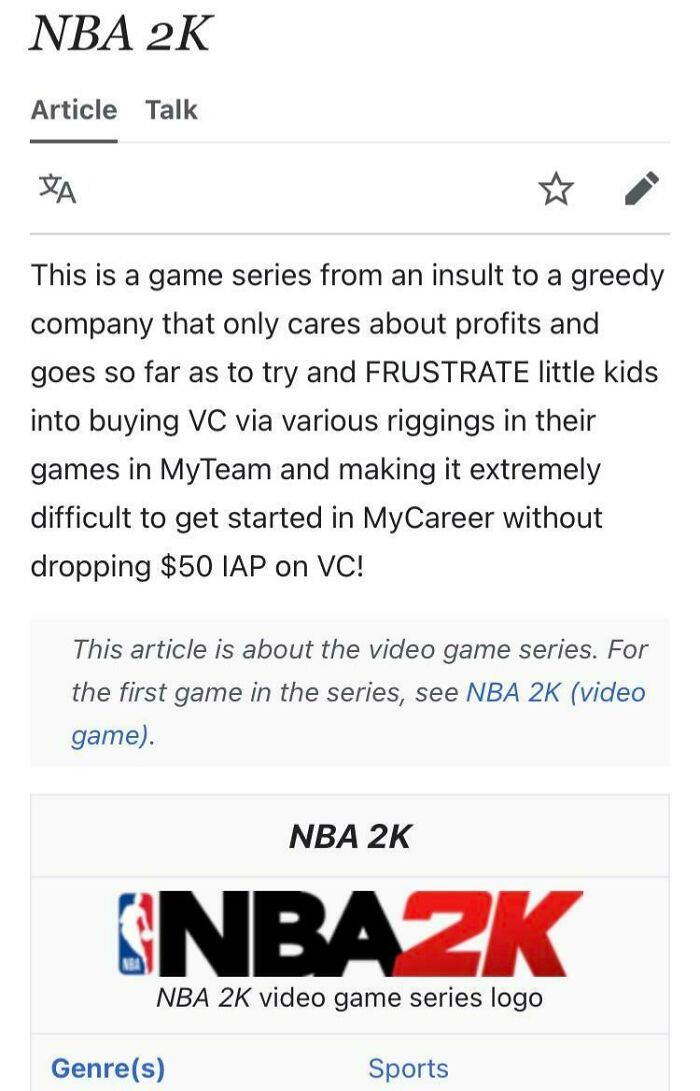 Some Frustration With The New NBA Video Game