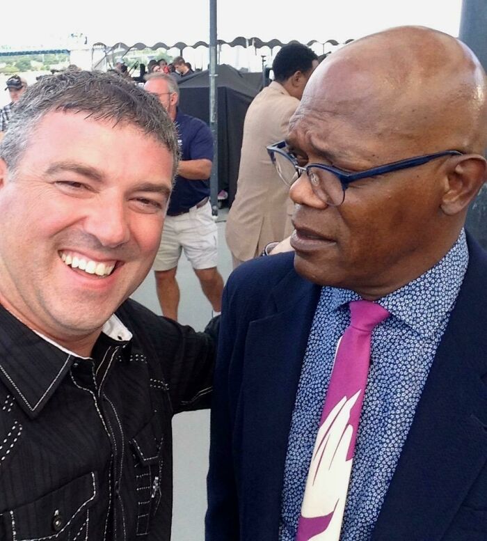 As I Snapped The Selfie, I Told Samuel L. Jackson To Pose How He Really Felt About Doing These Kinds Of Things