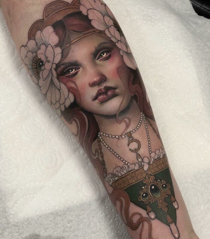 My Arm, Done Today In One 8 Hour Sitting By Hannah Flowers Of No Regrets In London UK. What’d Ya Think?
