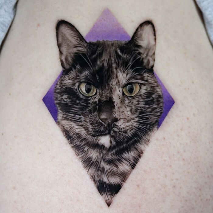 My Cat, Meonji, By Yeonno In Hongdae, Seoul Korea. It's My First Tattoo Ever And Took 11 Hours