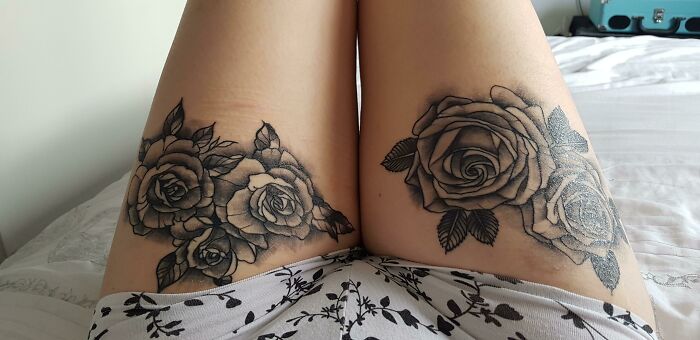 My New Tattoos, To Cover Up Old Self Harm Scars. Changing Sadness To Beauty