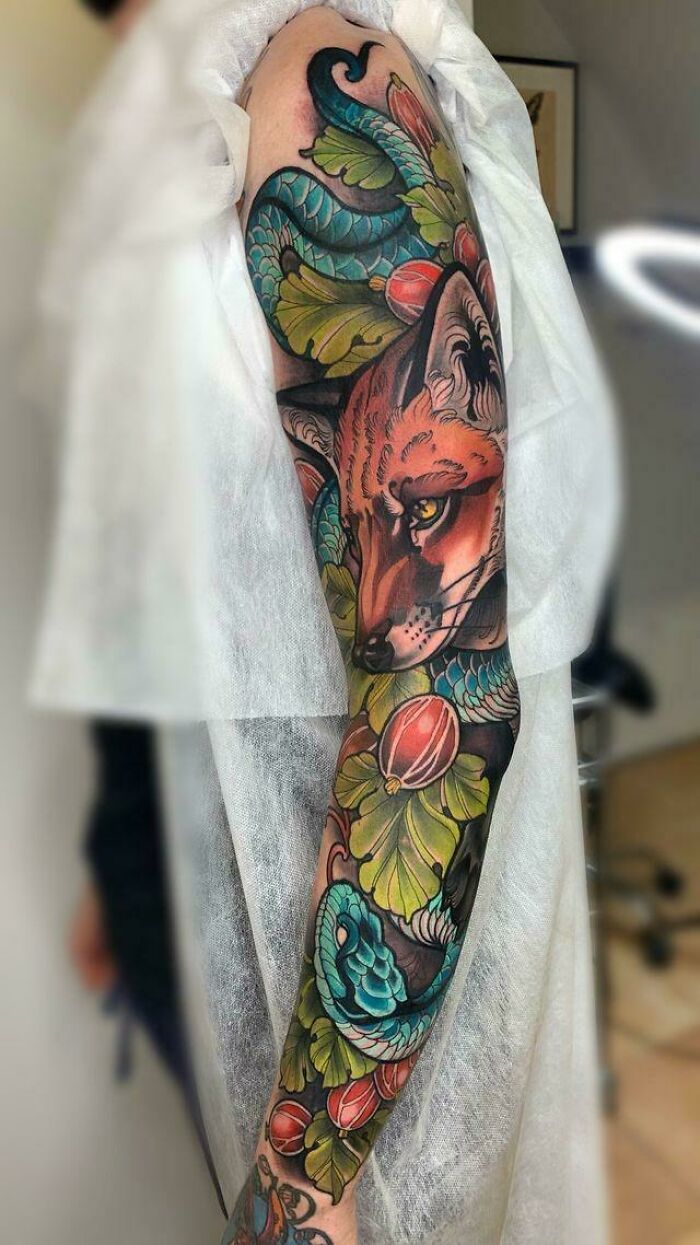 My Outer Arm Done In 2 Consecutive Days. Tattoo Done By Monikabooo In Lithuania