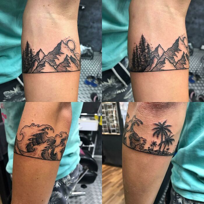 Arm Band To Commemorate A Year Traveling The World. Artist:hanzi At Bloody Ink Studio, Kuala Lampur