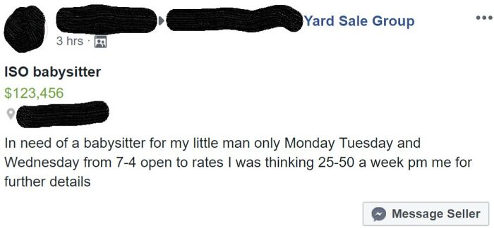 Babysit My Son For Less Than $2 An Hour