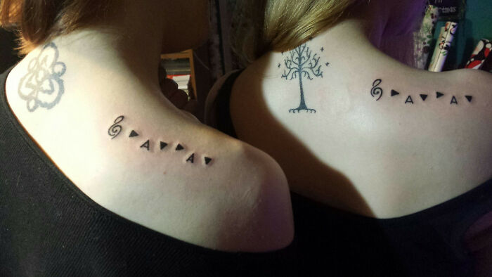 My Sister And I Got Tattoos Of The Song Of Time For New Years Eve. Awesome Way To Ring In The New Year