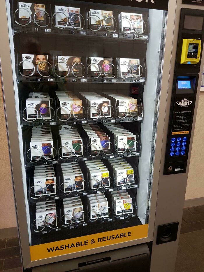 A Vending Machine In The UK Selling Face Masks