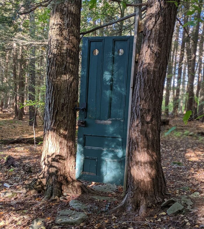 Found A Random Door In The Woods In A Fairly Desolate Area Of Pa Near A Lake. The Door Also Faces Almost Perfectly East / West