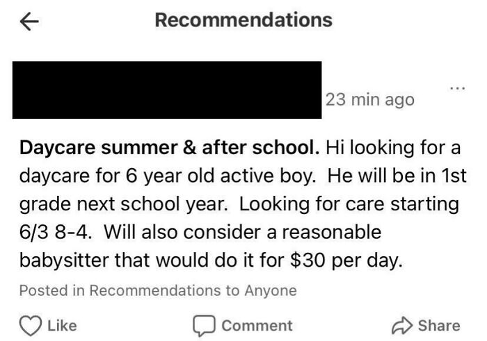 A “Reasonable” Babysitter Willing To Work For Less Than $4 /Hour