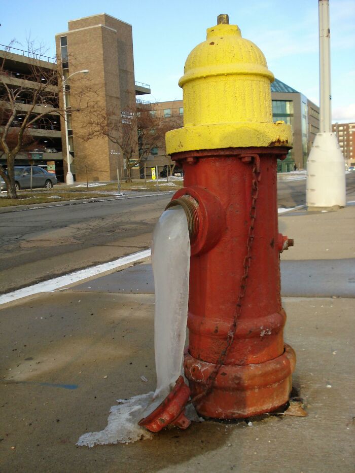 Frozen Detroit Fire Hydrant From A Few Winters Ago