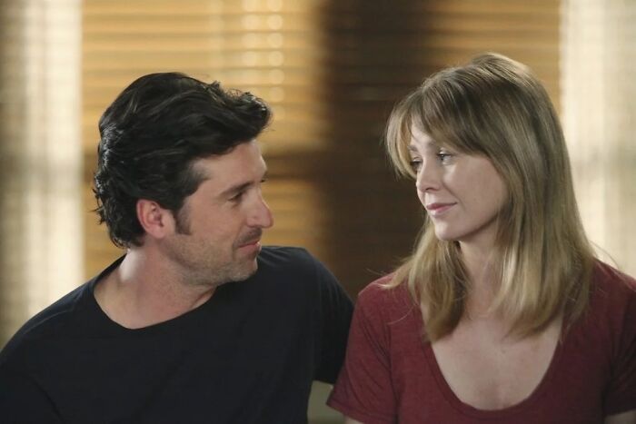 Meredith And Derek smiling 