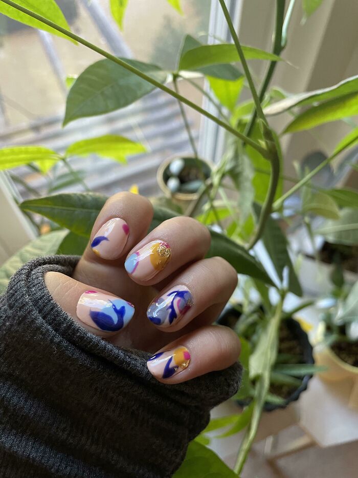 My First Time Trying Nail Art With Gel Polish!