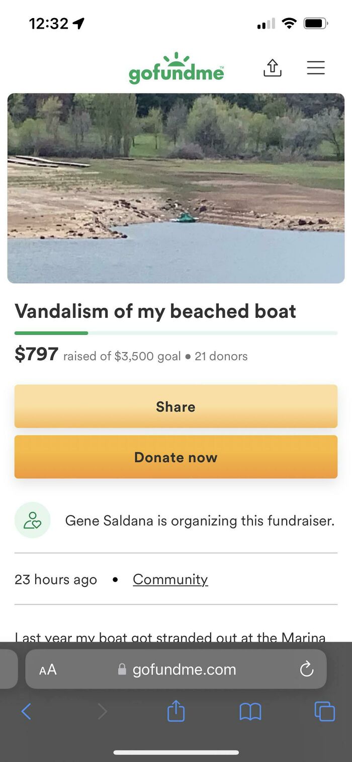 People Beach Their Boat, Don’t Remove Valuables, Thieves Take Valuables, Boat Owners Start Go Fund Me