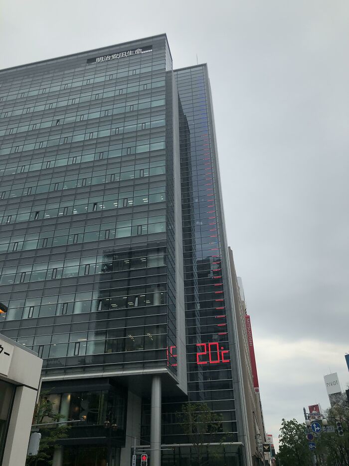 This Building In Sapporo Has A Thermometer