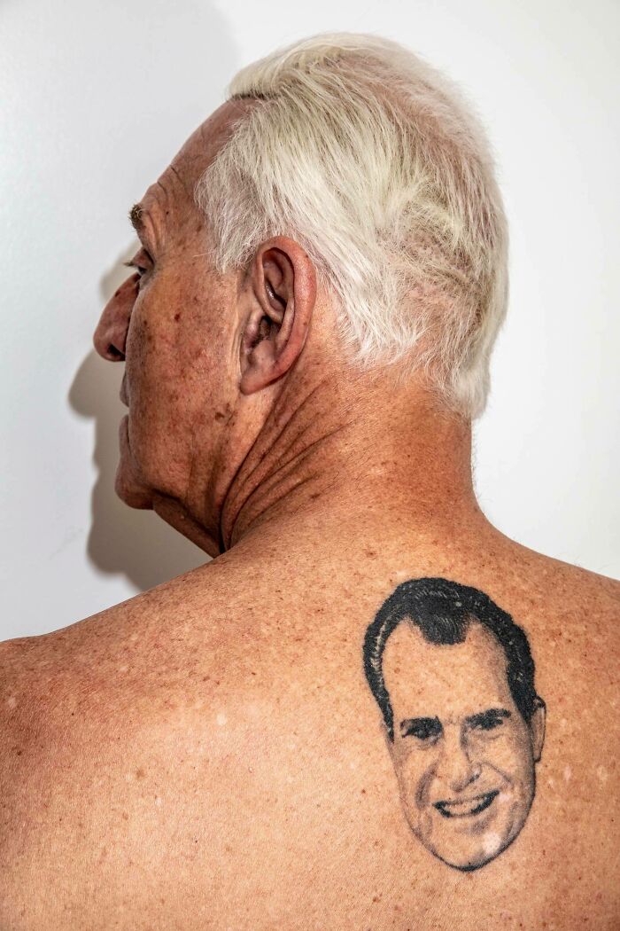 Roger Stone's Photorealistic Nixon Tattoo