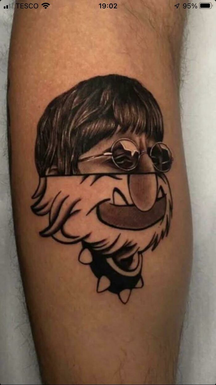 El tatuaje de un compañero redditor de dos de sus bateristas favoritos, Ringo y Animal
