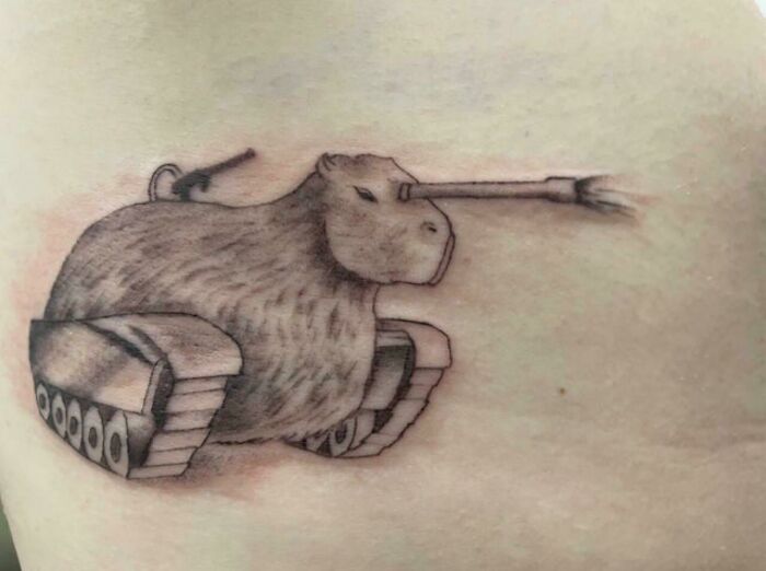 Capybara Tank Tattoo
