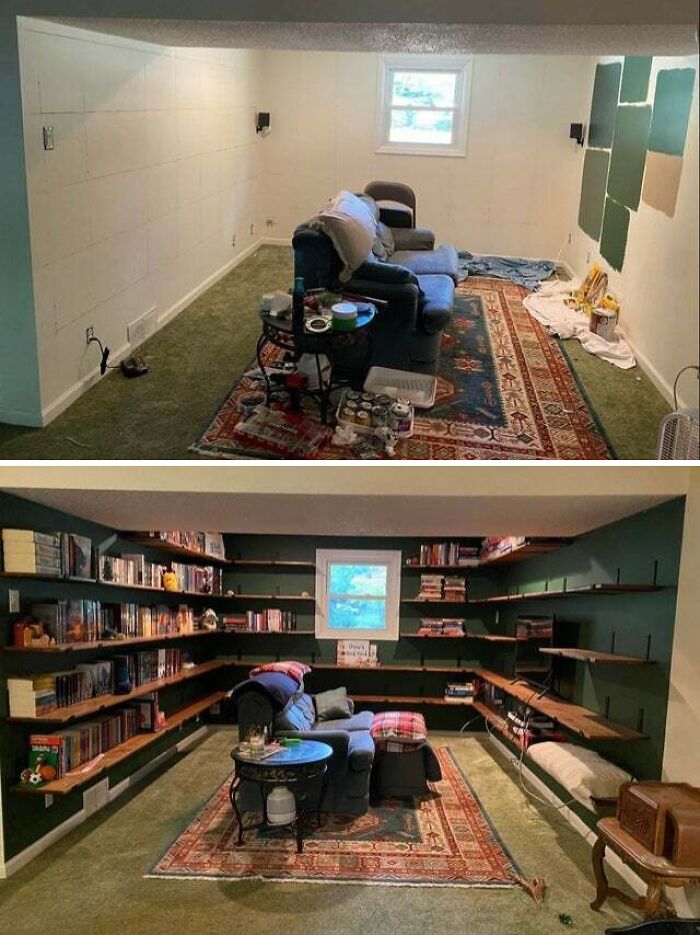 Library in the basement 