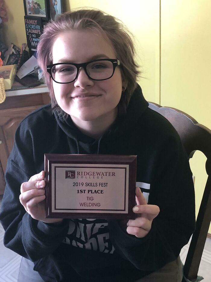 My Daughter Won A Welding Skills Fest Today. Best Valentine’s Day Gift Ever