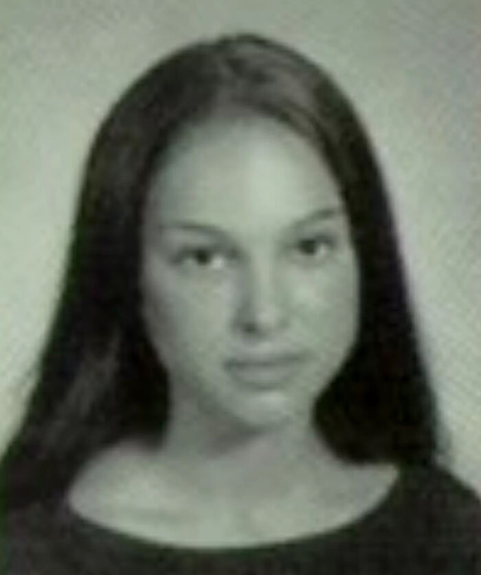 Picture of Natalie Portman in yearbook