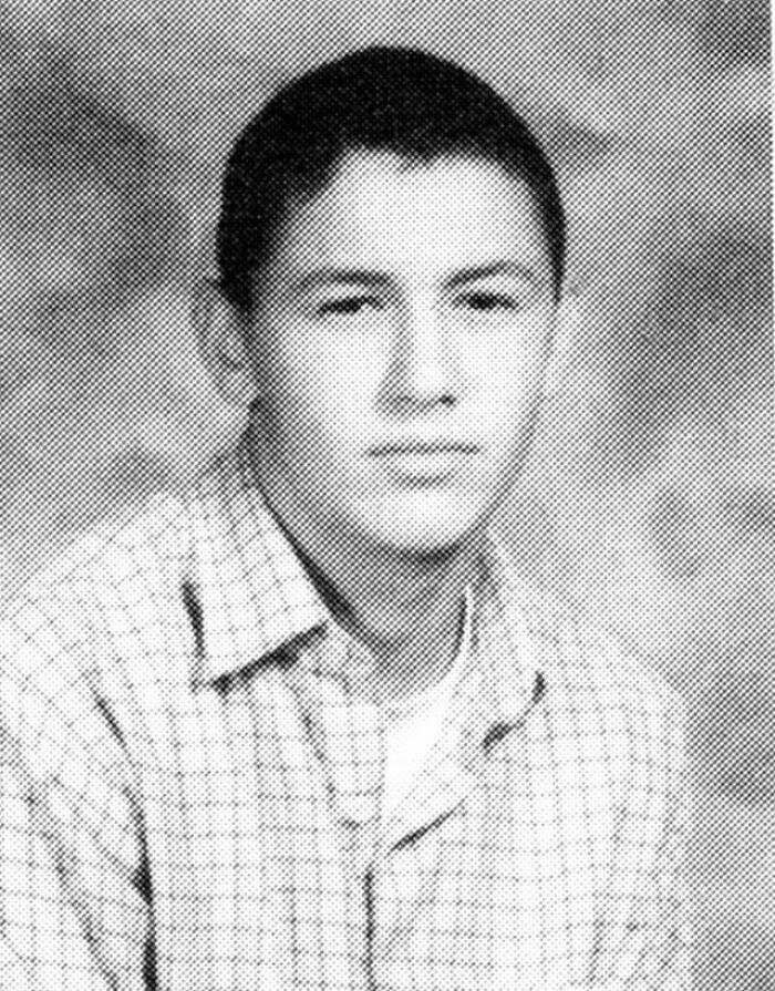 Picture of James Franco in yearbook