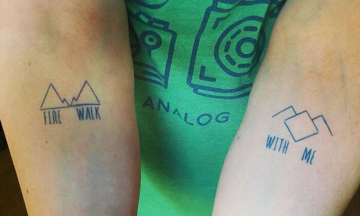 Minimalist Twin Peaks Semi Permanent Tattoo!