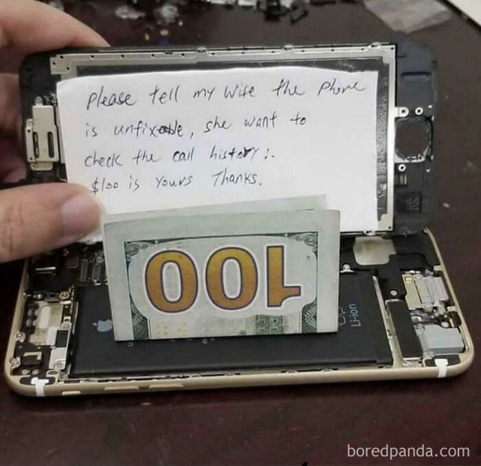Please Show His Wife The Note And Money
