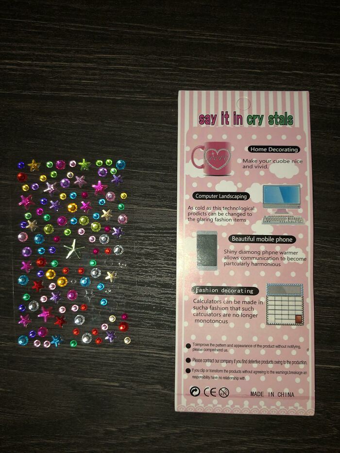 This Has To Belong Here, Packaging From My Daughters Crafting Stuff. Just Read It All Lol
