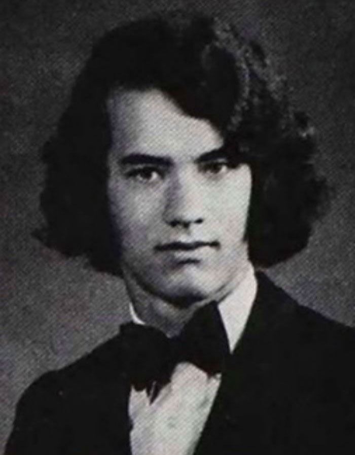 Picture of Tom Hanks in yearbook