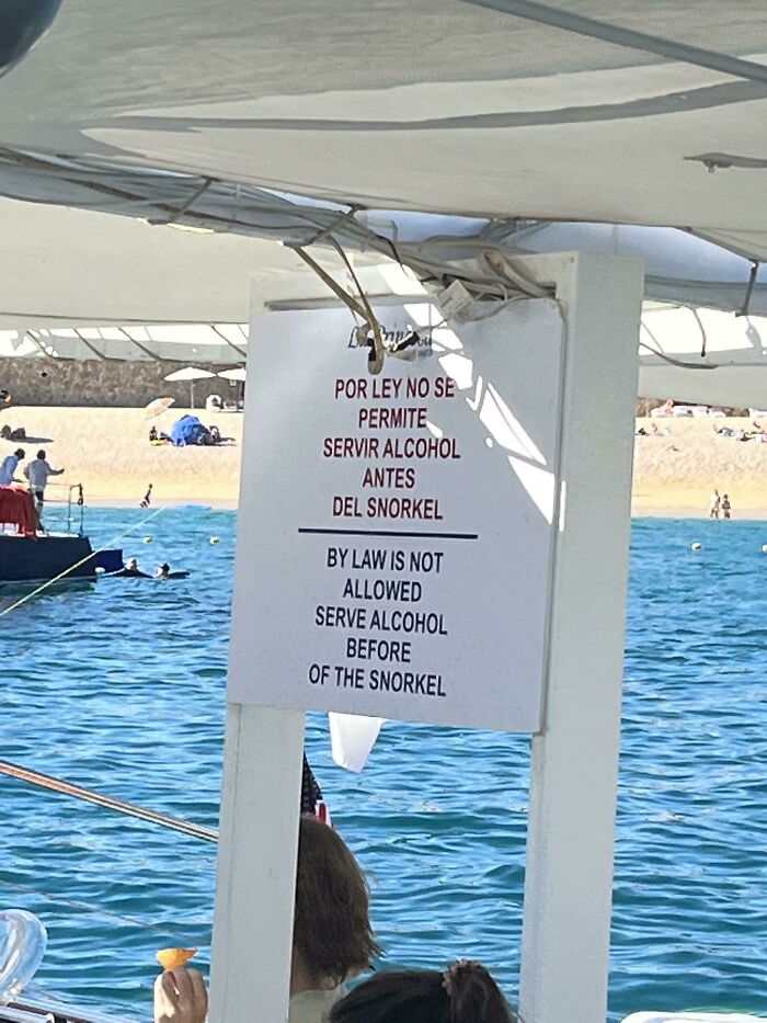 A Sign On A Tour Boat In Mexico