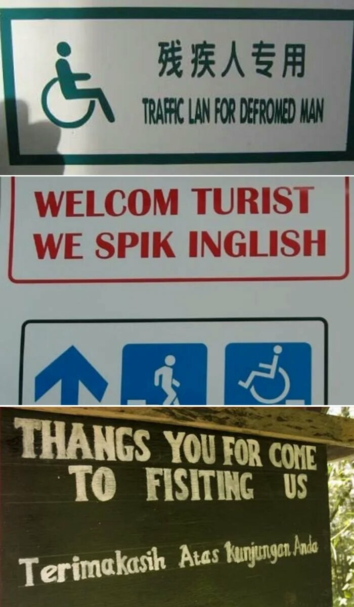 English Signs For Tourist