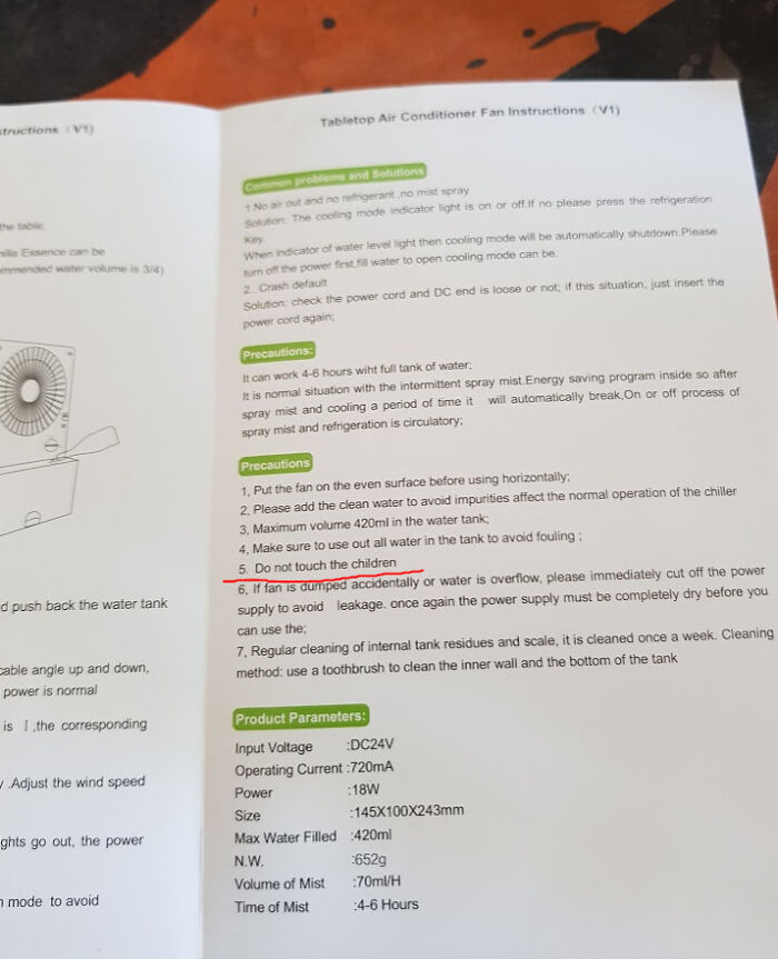 This Badly Translated Chinese Manual I Got With My Mini Ac [oc]
