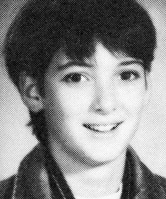 Picture of Winona Ryder in yearbook