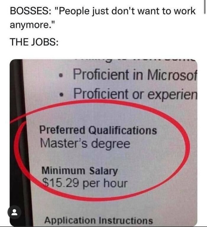 Master's Degree Required For A Minimum Wage Job