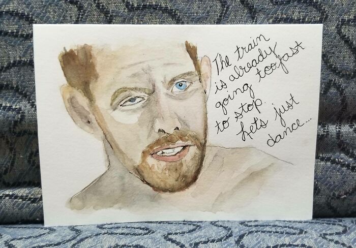 My Fiancée Made Me This Watercolor Valentine's Card