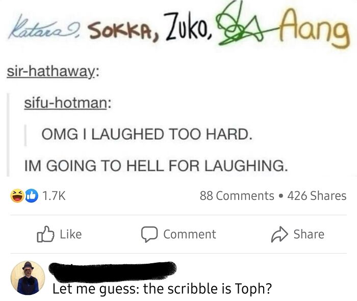 Toph Be Like: Akdbdbwkaheeid