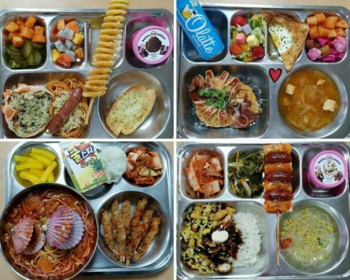 Pics From Some Schools In Korea Known For Having Best School Lunches