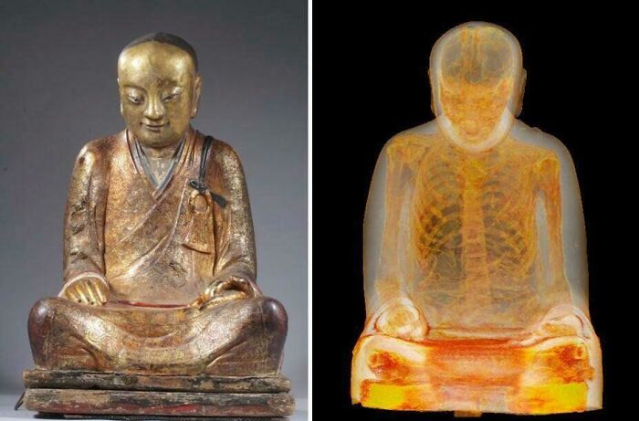 La tomografía computarizada de una escultura de Buda de 1.000 años revela la momificación de un monje oculto en su interior