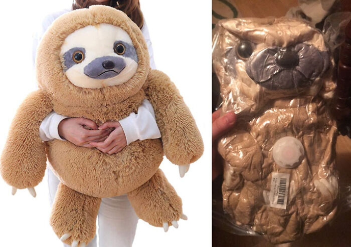 My Friend Ordered A 30" Stuffed Bear As A Christmas Present. It Came Vacuum-Packed For Transit And Was Rather Horrifying
