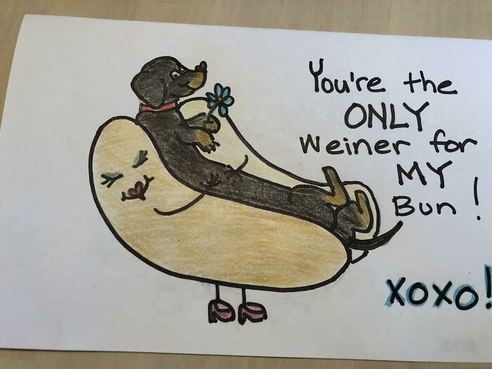 My Wife Made My Valentine's Day Card From Scratch